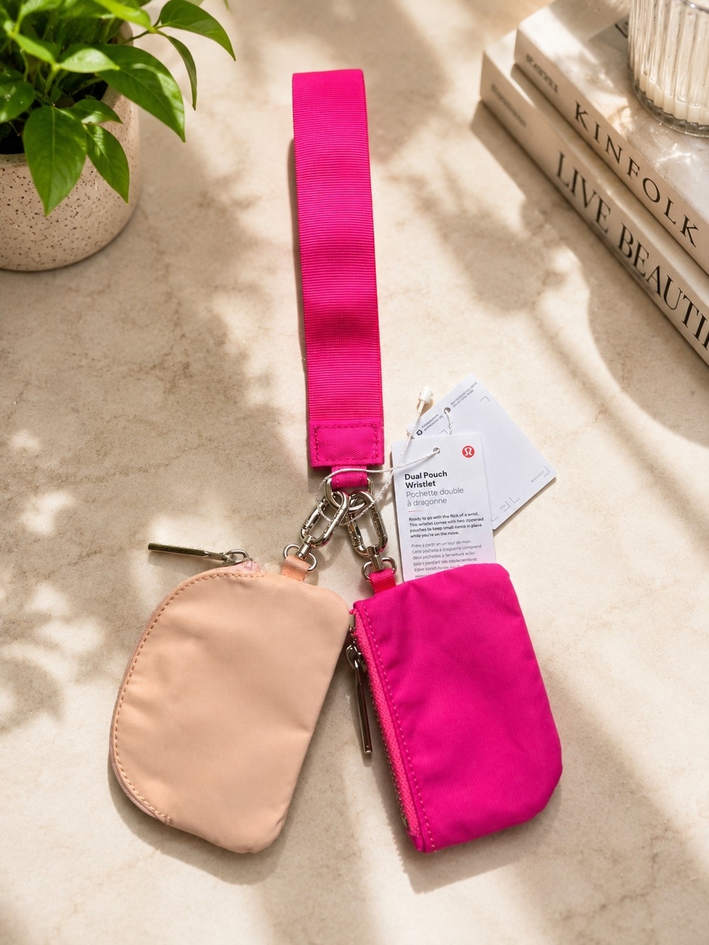 lululemon Dual Pouch Wrislet Wallet NEON PINK - Picture 3 of 8